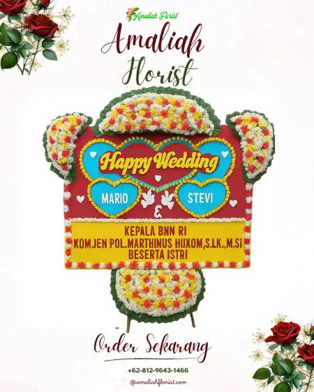 Papan Bunga Pernikahan Jleper